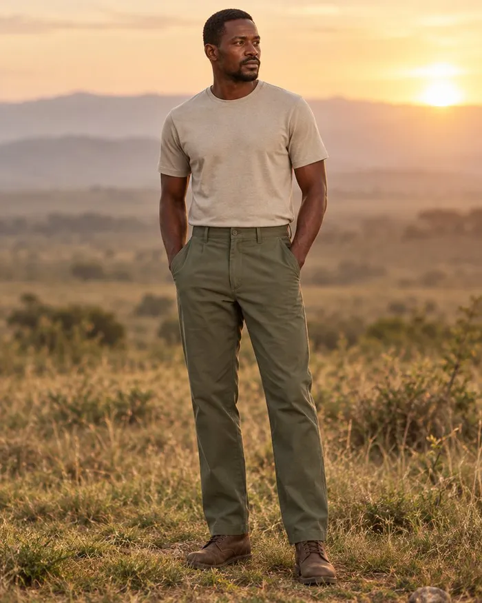 Gorongosa Flat Front Chino With Utility Back Pockets