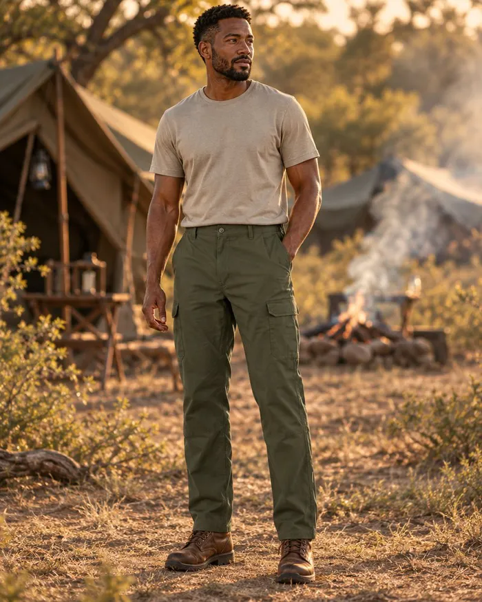 Kavango Cargo Trouser With Elasticated Back (Lucas Langbroek)
