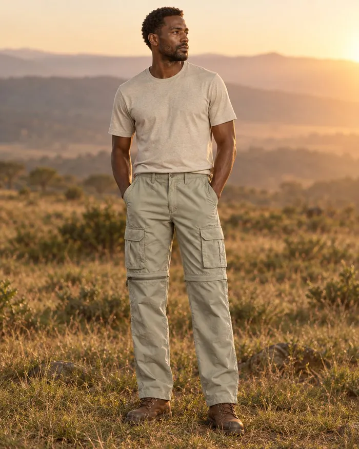 Mens Cargo Zip-Off Pants
