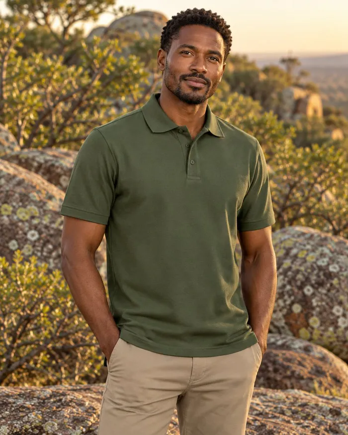 175g Pique Knit Golfer Mens