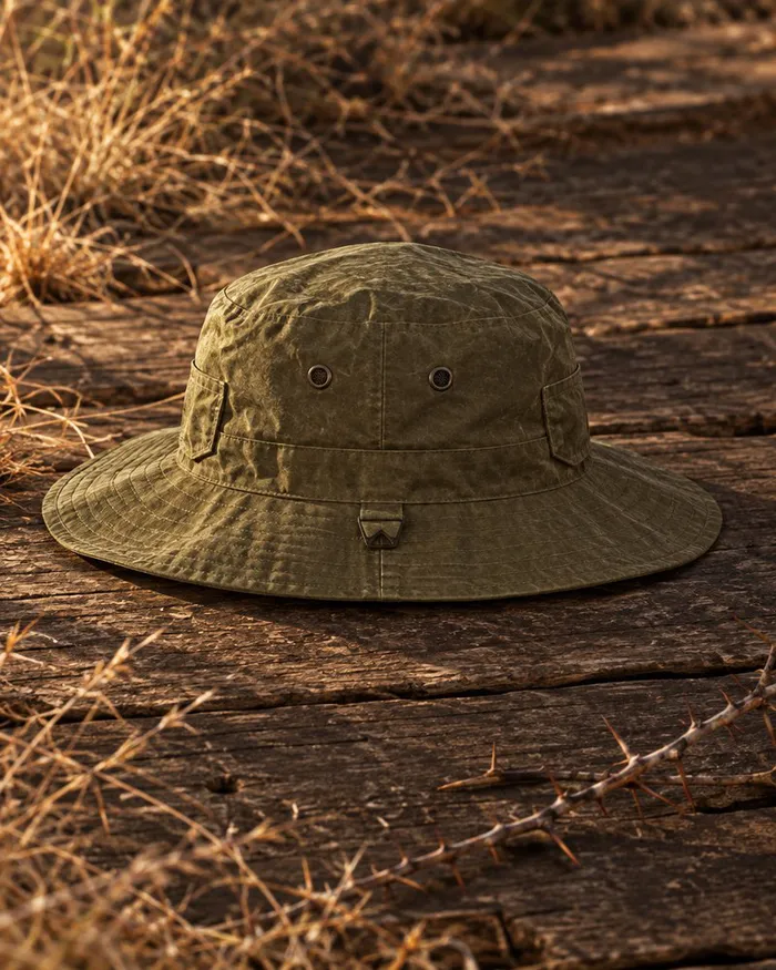 Heritage Washed Oil Skin Outdoor Hat