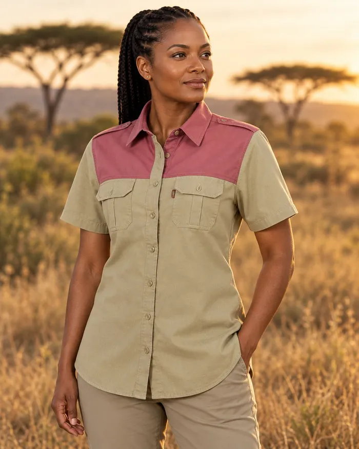 Garamba S/S Two Tone Safari Shirt