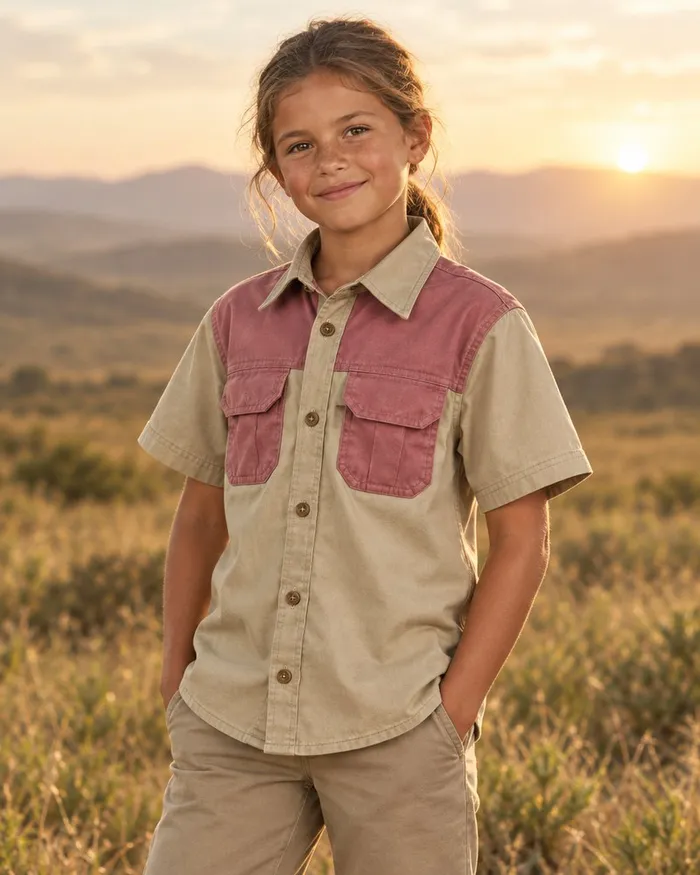 Bokkie Girls Two Tone Bush Shirt