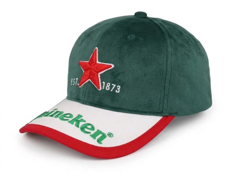 Contrast-stitch 6 panel with taped peak