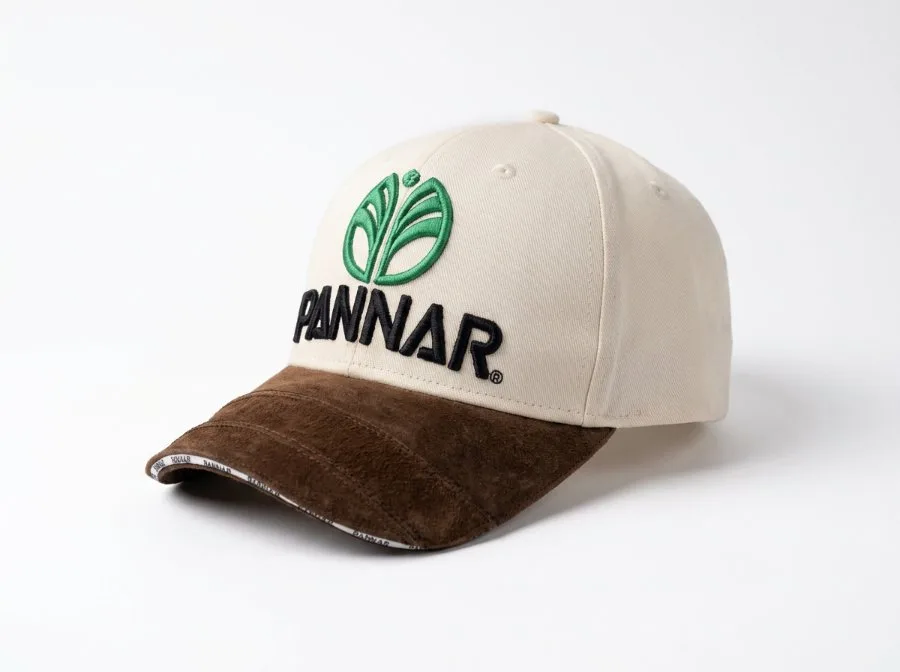 Embroidered-logo hessian-front trucker