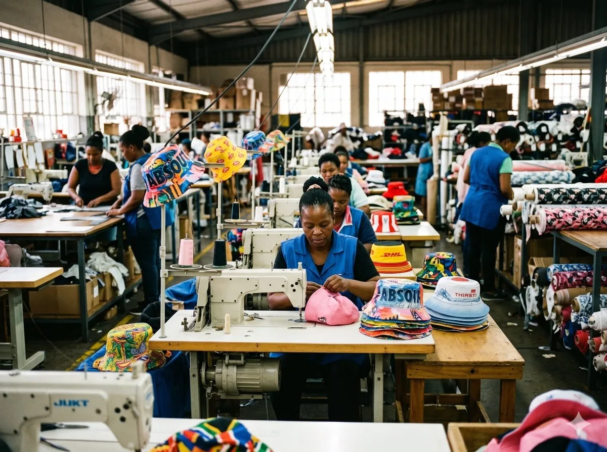 JIMBU headwear factory floor
